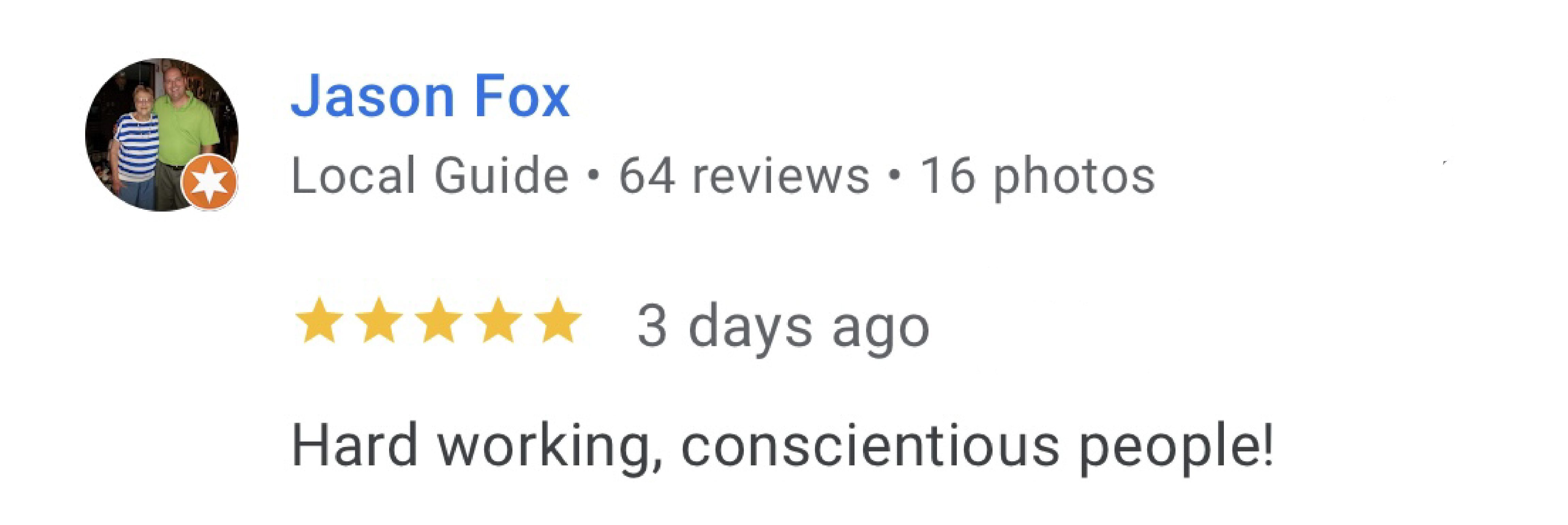 Lucky Mule Moving 5 star Google Review