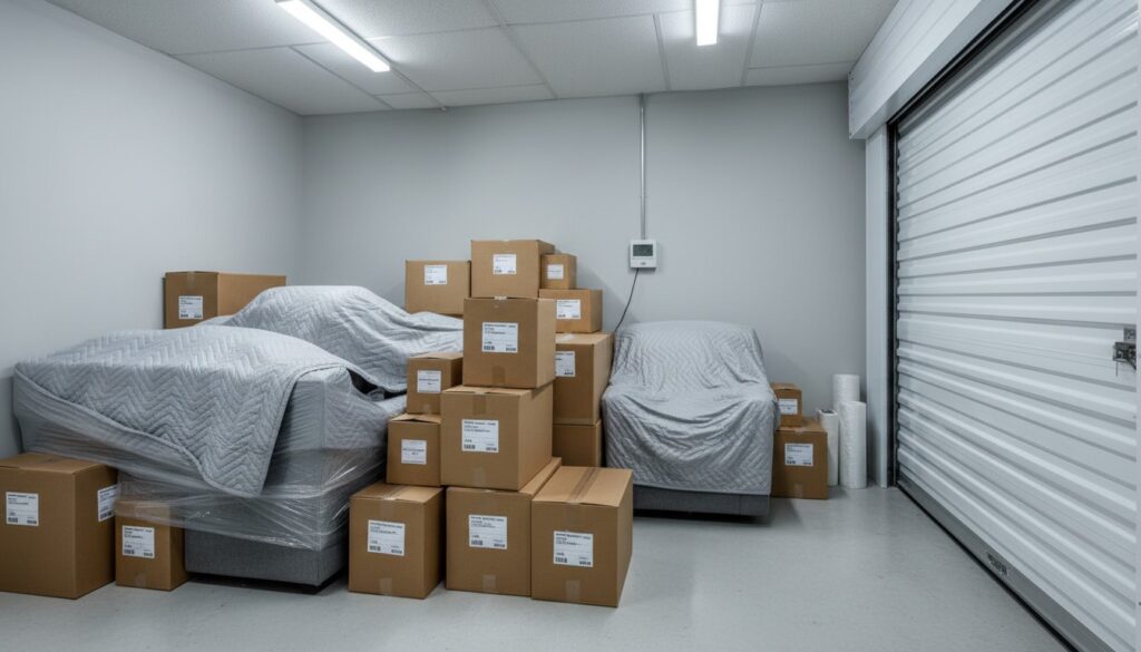 Climate-controlled storage interior for protecting belongings in San Antonio and Austin storage units.
