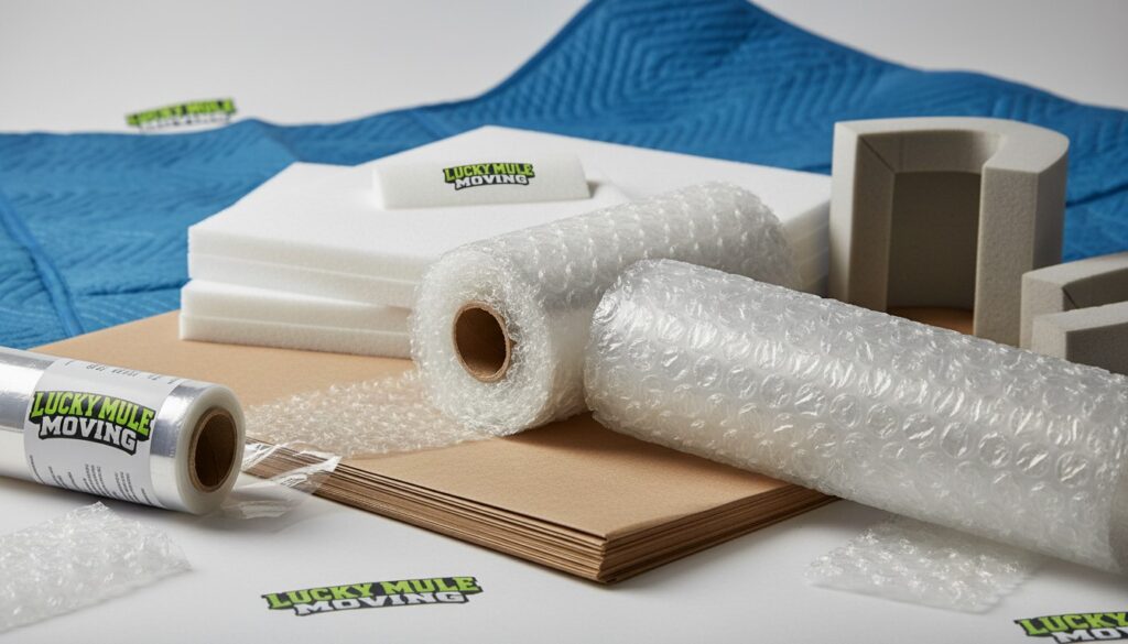 Packing materials used for protection during professional packing services in San Antonio and Austin.