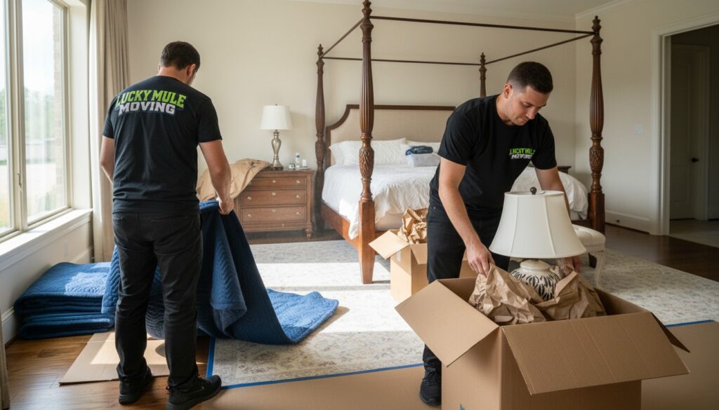 Professional movers from Lucky Mule Moving in Avery Ranch, Austin, TX, providing reliable and efficient moving services.
