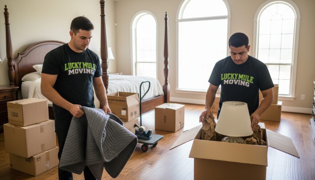 Professional movers from Lucky Mule Moving in Bandera, TX, providing reliable moving services for a stress-free experience.