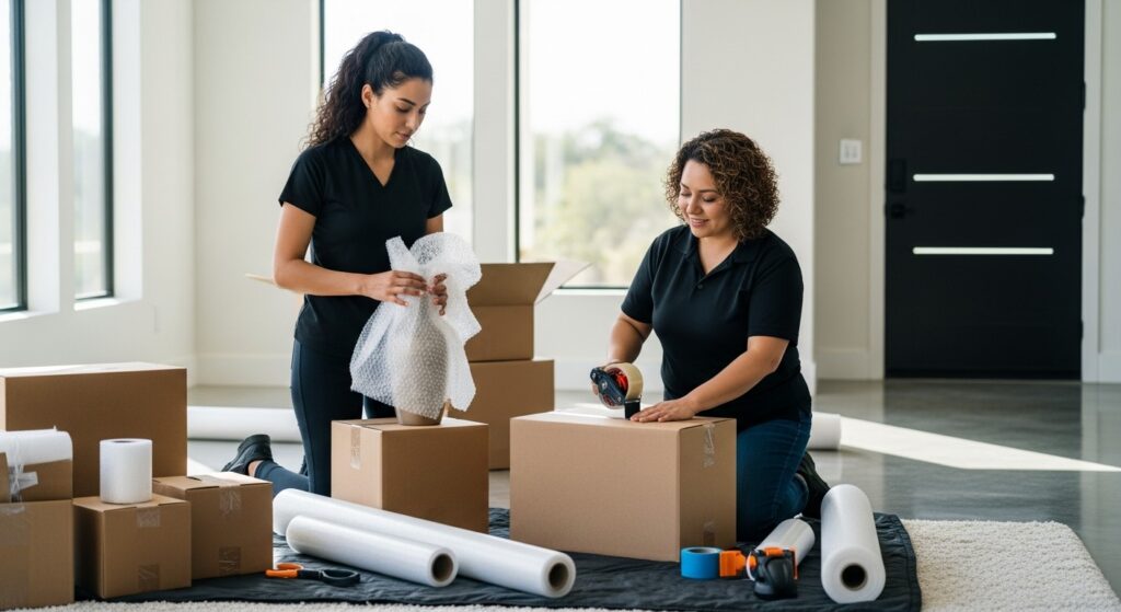 Professional movers from Lucky Mule Moving in King William, San Antonio, TX, ready to assist with your moving needs.