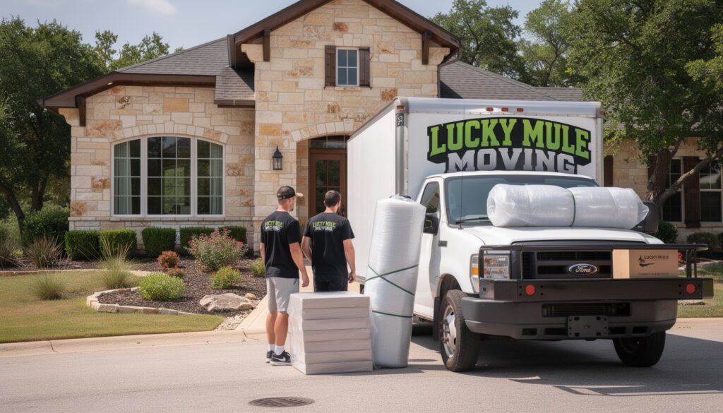 Professional movers from Lucky Mule Moving in Rosedale, Austin, TX, providing reliable moving services for your needs.