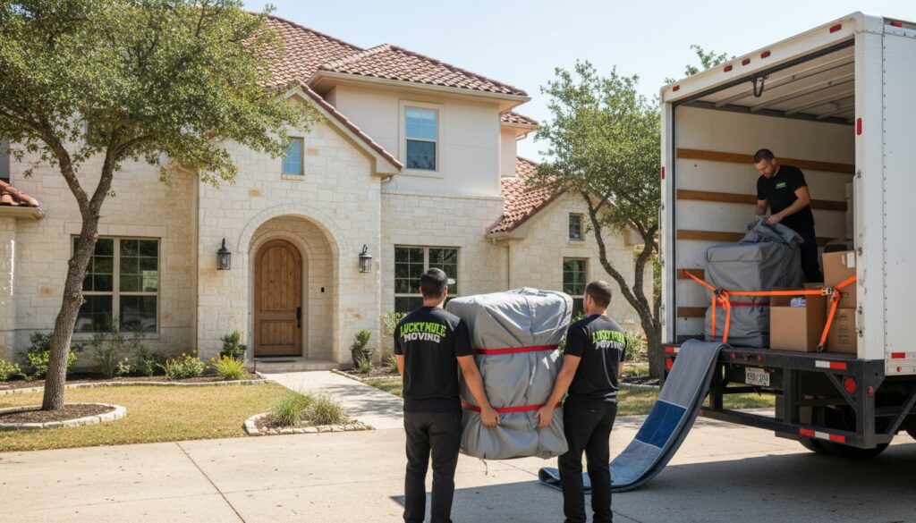 Lucky Mule Moving professional movers in Schertz, TX, providing reliable and efficient moving services for local residents.