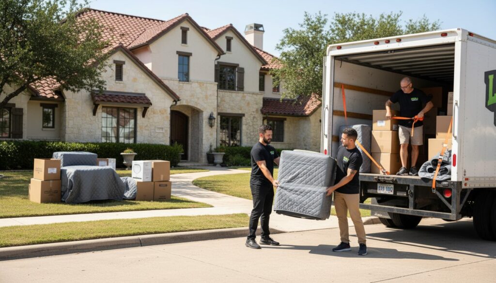 Lucky Mule Moving professional movers providing services in Spicewood, TX for a smooth and reliable moving experience.